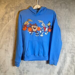 Abercrombie Kids Looney Tunes Hoodie Youth 13/14 Blue Basketball